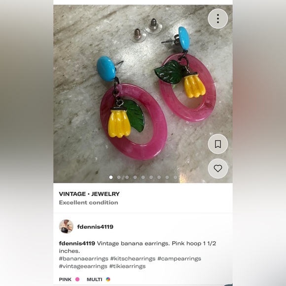 Vintage Jewelry - Vintage Banana earrings.